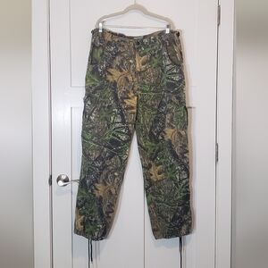 Fieldstaff Mossy Oak Obsession Camo Hunting Pants Adjustable Side Tabs Sz 40X31